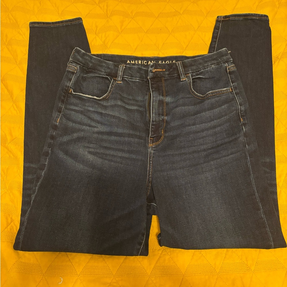 American Eagle Outfitters Women's Dark Blue Jeans